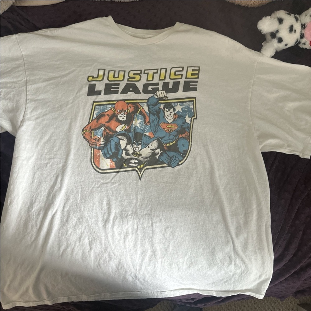 Justice League White Graphic T-Shirt